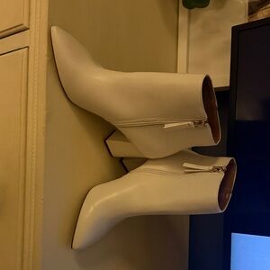 Madden Girl White Ankle Booties